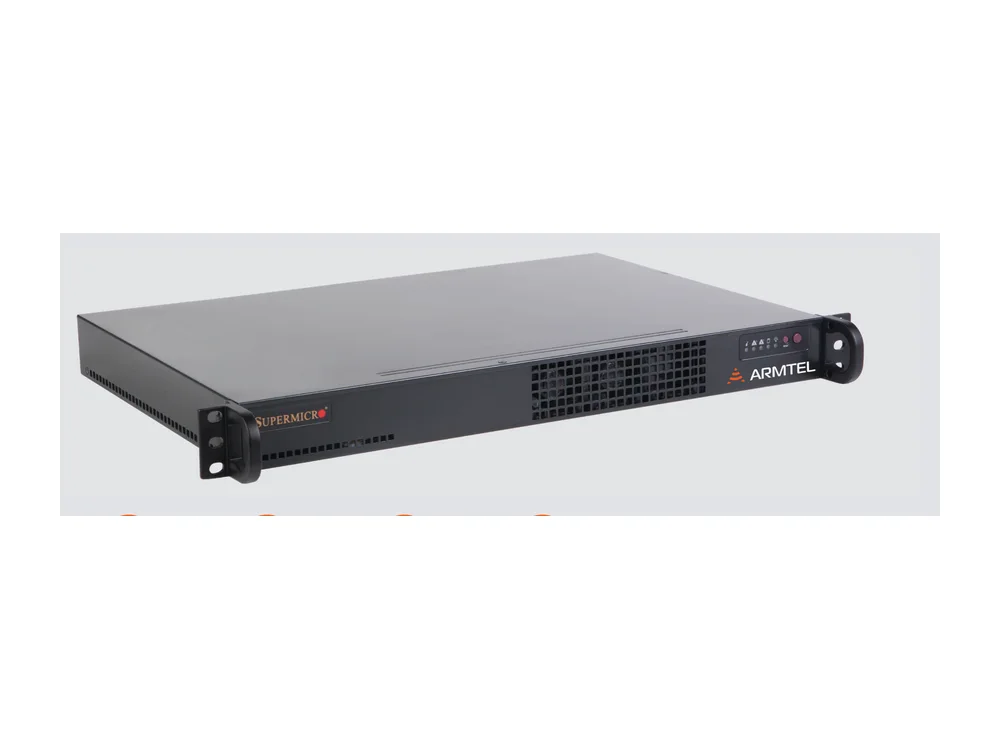 ArmtelICS Intercom Server — 1U rack server core of the hybrid IP industrial communication system