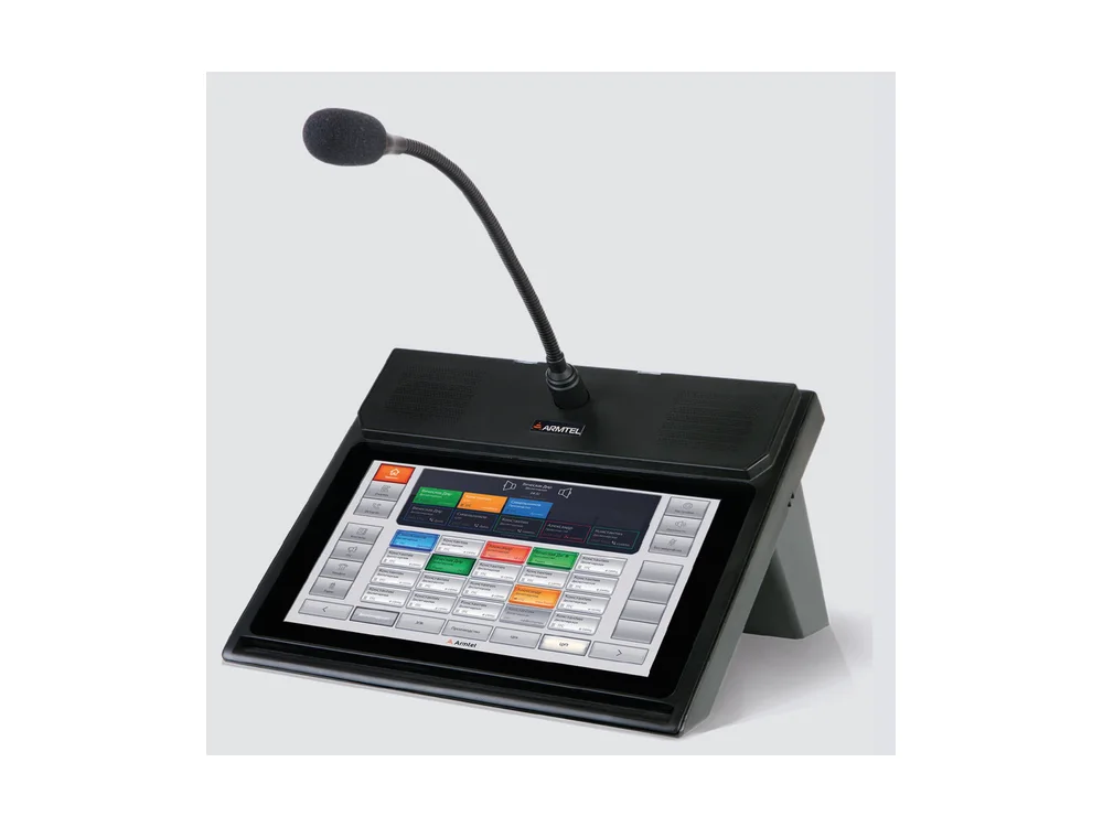 ARMTEL TOP-PAD-IP2 touchscreen dispatcher console with gooseneck microphone