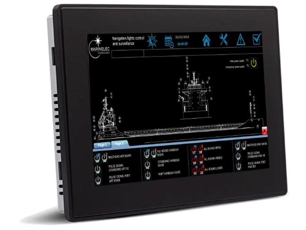 Marinelec NORMA AFF navigation light control and monitoring panel