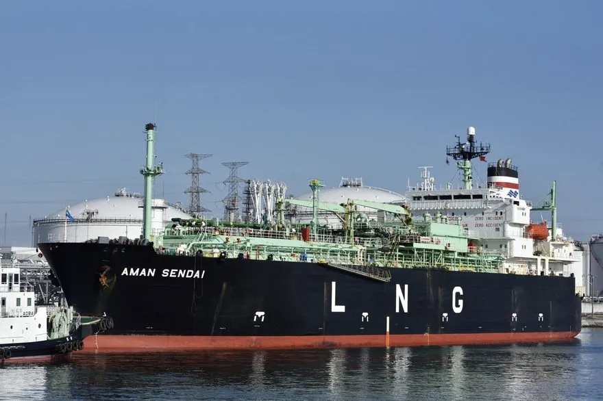 LNG carrier underway, a vessel type covered by our marine CCTV work